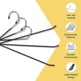 thumbnail image 5 of Metal Pants Hanger Set - 50 Pieces Elegant Non-Slip Closet Space Saving Hanger Set for Pants, Trouser, Blankets, and Jeans with Open Ended Sleek Design - Black, 5 of 7