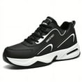 thumbnail image 4 of Stylish Mens Color Block Sneakers - Durable Lace-Up Design with Non-Slip Sole - Comfortable Shock-Absorbing Outdoor Footwear, 4 of 5