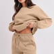 thumbnail image 5 of Puntoco Mujeres Moda Cuello Redondo Blusa Manga Larga Tops Sudadera Medio Pantalones Casual Traje Conjuntos Liquidación Puntoco Puntoco-3582, 5 of 9