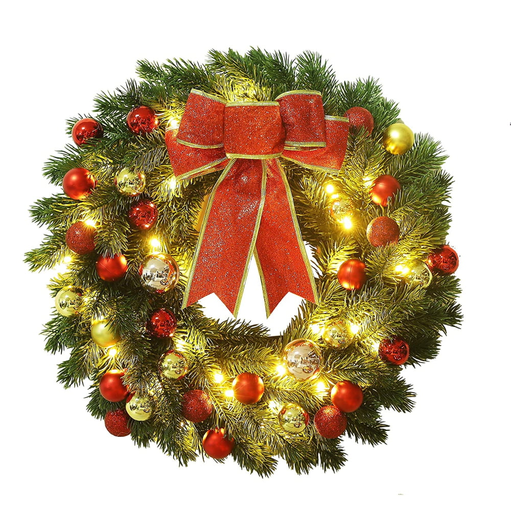 24 Mini Glitter Bows Christmas Gift Wreath Decoration 