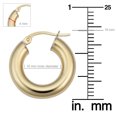 thumbnail image 5 of KoolJewelry 14k Yellow Gold Thick Polished Hoop Earrings (4x10 mm), 5 of 6