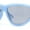 Blue - Black, variant on XXL Oversized Trendy Modified Curved Wrap Around Sport Plastic Sunglasses Black - Brown