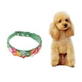 thumbnail image 3 of Collar de cuero para mascotas pequeñas, correa para el cuello para cachorros y gatos para pasear verde, 3 of 9