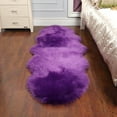 thumbnail image 3 of FUDAKUNA Soft Fluffy Faux Sheepskin Area Rugs Purple 24 x 39inches, Comfortable Shaggy Carpet Cushions for Living Room Bedroom, 3 of 7