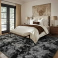 thumbnail image 2 of 6x9 Ft Large Shag Rugs for Living Room Decor, Tie-Dyed Ultra Soft Fluffy Furry Area Rugs for Bedroom Indoor Floor, Aesthetic Carpet for Kids Home (Dark Grey), 2 of 8