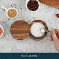thumbnail image 2 of Salt Cellar Box KITCHENDAO de madera de acacia con cuchara, 180 ml, 2 of 7