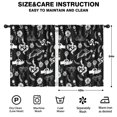 thumbnail image 2 of Blackout Kids Curtains,Black Hand Flower Snake Pattern Childrens Insulated Curtains Set Of 2,Bedroom Essentials,Toddler Room Decor 42x54in(106x137cm), 2 of 5