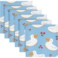 thumbnail image 6 of GZHJMY Cute Ducks Cloth Napkins 4 Pack - 20x20In Soft Washable Dinner Napkin Home Decor Napkin for Dinners Weddings Cocktail Kitchen Decorative Washcloths, 6 of 7