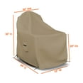 thumbnail image 2 of COVERS&ALL Adirondack Chair Cover, 12 Oz Waterproof UV & Weather Resistant All Season Protector, Outdoor Furniture Cover with Air Vent & Drawstrings (32" W x 34" D x 36" H, Beige), 2 of 6