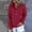 Red, variant on Women Hoodies Casual Button Down Fall Solid Long Sleeve Sweatshirt Drawstring Pullover Tops Blouse With Pocket Blue L