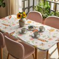 thumbnail image 3 of Easter Eggs Table Cloths for 4 Foot Rectangle Tables, Carrots Spring Daisy Botanical Rustic Vintage Patio Waterproof Elastic Fitted Tablecloths, Washable Rectangular Table Cover for Camping, 3 of 8
