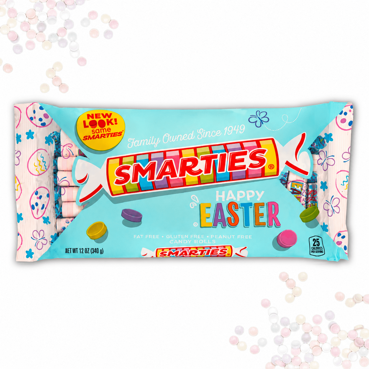 Smarties Easter Candy Rolls 12oz Bag - Gluten-Free Fat-Free Perfect for Easter Baskets and Parties