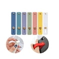 thumbnail image 2 of Candy Color Finger Ring Holder Silicon Phone Hand Band Push Pull Grip Stand-Black, 2 of 5