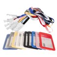 thumbnail image 1 of Simple Style 10Pcs Assorted Color Badge Holder Plastic ID Card Holder with Lanyard for Company, School, 1 of 8