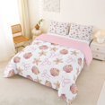 thumbnail image 2 of Manfei Cute Seashell Bowknot Full Size Comforter Sets,Starfish Girly Bedding Comforter Set,Colorful Stars Reversible,3 Pieces,1 Comforter and 2 Pillowcases, 2 of 7