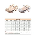 thumbnail image 2 of Frontwalk Girl's Princess Dress Shoe Low Top Sandals Chunky Heel Mary Jane Wedding Non-Slip Girls Closed Toe Gold 5Y/5.5Y, 2 of 9