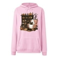 thumbnail image 6 of Kaprioy Halloween Sweatshirt for Women Ghosts Reading Books Graphic Long Sleeve Sweater Cute Spooky Bookish Hoodies Pink, XXXL, 6 of 6