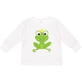 thumbnail image 3 of Inktastic Cute Frog, Green Frog, Crown, Frog Prince Boys or Girls Long Sleeve Toddler T-Shirt, 3 of 5