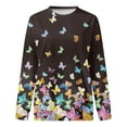 thumbnail image 4 of EIMELI Femmes Sweat-Shirt à Manches Longues Imprimé O Col Pull en Vrac Sweat-Shirt d'Automne, 4 of 4