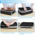 thumbnail image 3 of Koovon Compression Packing Cubes for Suitcase, 6 Set Luggage Packing Organizers Durable Packing Cubes with Laundry Bag and Shoe Bags, Black, 3 of 9