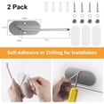 thumbnail image 2 of 2 Pack Tumbler Lid Organizer - Horizontal - Self-Adhesive Under-Cabinet Mount, Space-Saving Design, Holds Multiple Lids, Clutter-Free Kitchen Cabinets and Countertops Organization, Steel, Silver, 2 of 7
