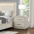 thumbnail image 2 of Furniture of America Sorien Modern Wood 2-Drawer Adult Nightstand, Light Gray, 2 of 7