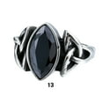 thumbnail image 4 of Men Crystal Ring Party Ceremony Wedding Boys Vintage Style Simple Design Portable Steel Rings Hand Jewellery Birthday Gift Black Size 13, 4 of 6