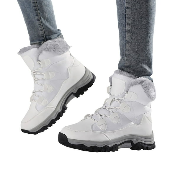 Oyedens Snow Boots for Women Waterproof Non Slip Lined Winter Warm Mid Calf Ski Combat Boots