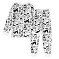 thumbnail image 4 of HCYSFG Halloween Pajamas for Boys Pumpkin Black Cat Print 2 Piece Long Sleeve Shirt with Pull On Pants Kids Sleepwear Holiday Lounge PJs Set, 4 of 5