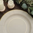 thumbnail image 5 of Balsa Circle 25 Taupe 13" Round Disposable Paper Charger Plates Metallic Trim Party Tableware, 5 of 8