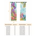 thumbnail image 6 of Fsddascl Colorful Flowers Blackout Curtains for Bedroom/Living Room, Thermal Insulated Kitchen Curtains, Watercolor Botanical Floral Herbs Leaves Grommet Darkening Window Treatment Drapes 27.5"x39"x2, 6 of 6