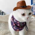 thumbnail image 4 of Pet Mini Cowboy Hat,Western Role-Play Hat For Dogs & Cats, Adjustable Halloween Party Cosplay Cap & Photo Prop New, 4 of 4