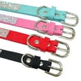 thumbnail image 4 of KBOOK Rhinestone Dog Cat Puppy Collars Bling Suede Leather Adjustable Pet Necklace, 4 of 6