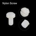 thumbnail image 4 of Unique Bargains Nylon Machine Screws, M5x10mm Slotted Pan Head Fasteners Bolts, White 50Pack, 4 of 4
