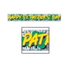 8" x 5' Happy St Patricks Day Metallic Banner Sign Hanging Decoration