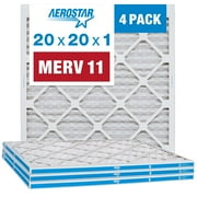 Aerostar 20x20x1 Air Filters MERV 11, Pleated Air Filter, 20x20x1, Box of 4