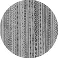 thumbnail image 1 of Ahgly Company Indoor Round Solid Gray Modern Area Rugs, 3' Round, 1 of 4