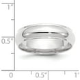 thumbnail image 3 of 14K White Gold 14Kw 6mm Half Round With Edge Band Size 11.5 Made In United States whre060-11.5, 3 of 5