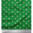 thumbnail image 1 of Soimoi Green Cotton Voile Fabric Floral & Yacht Nautical Print Fabric by the Yard 56 Inch Wide, 1 of 3