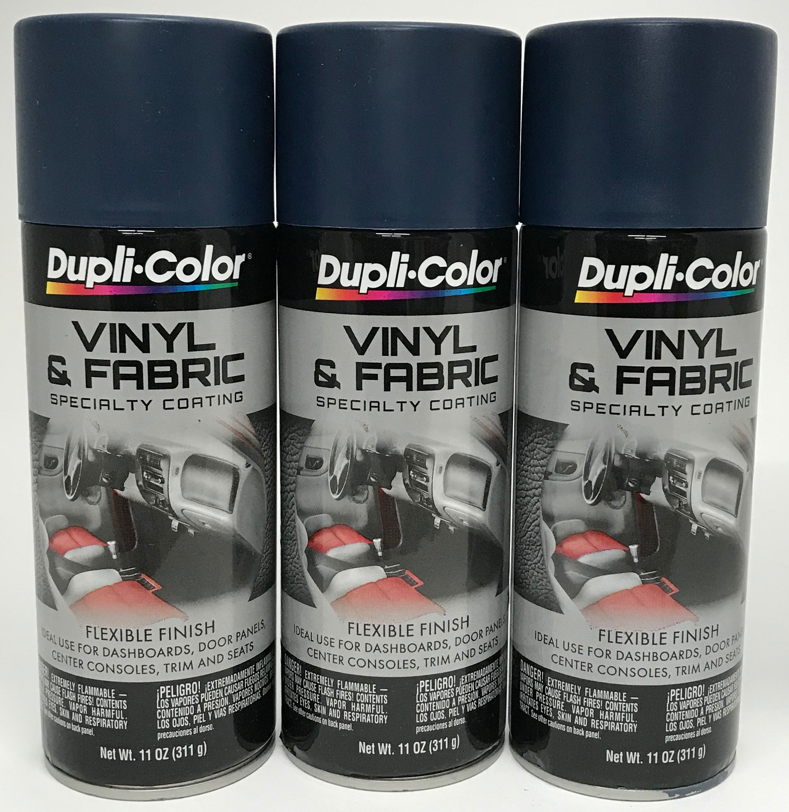 Duplicolor HVP112 - 3 Pack Vinyl & Fabric Spray Paint Medium Blue - 11 ...