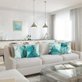 thumbnail image 3 of Turquoise Marble Throw Pillow Covers 18x18 Inch Set of 4 Two-Sided Teal Gold Abstract Art Modern Decorative Pillows Case Soft Velvet Outdoor Cushion Covers for Couch Sofa Bed Home Decor, 3 of 6
