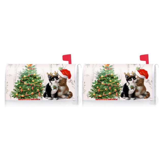 Wweixi Standard Size Double Recliner Couch Cover Easy To Vivid Print Cloth Christmas Deer Pattern Mailbox Sleeve YTYH2309055 2Set