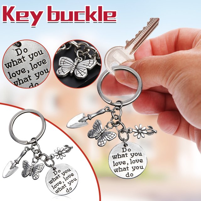 TopLLC Keychains DO What You Love Flower Spade DIY Creative Gardener Keychain Dish Towel