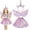 Pink Unicorn, variant on Unicorn Costume Kids Tutu Skirt for Girls with Unicorn Wings Headband Unicorn Dress for Birthday Outfit Christmas New Year Cosplay