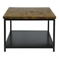 thumbnail image 3 of Furniture of America Pris Rectangular Rustic Oak and Black Coffee Table with One Shelf, Black, 3 of 6