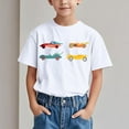 thumbnail image 2 of Lopecy-Sta Four Car Set Print Short Sleeve T-shirt for Boys Round Neck Half Sleeve Casual Versatile Tees 9-10 Years, 2 of 6