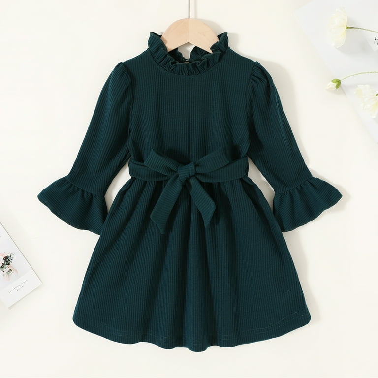 Younger Tree Baby Girl Fall Winter Dress Long Sleeve Turtleneck Vintage Knit Sweater Dress Little Girl Dresses Skirt Outfit Set for 1 2T Walmart