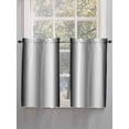 thumbnail image 3 of Tier Curtains 45 Inches Long, Ombre Black White Window Treatment Curtain Drapes, Simple Abstract Striped Farmhouse Small Curtain Drapes for Bathroom Laundry Room, 27.5"x45", 2 Panels, 3 of 7