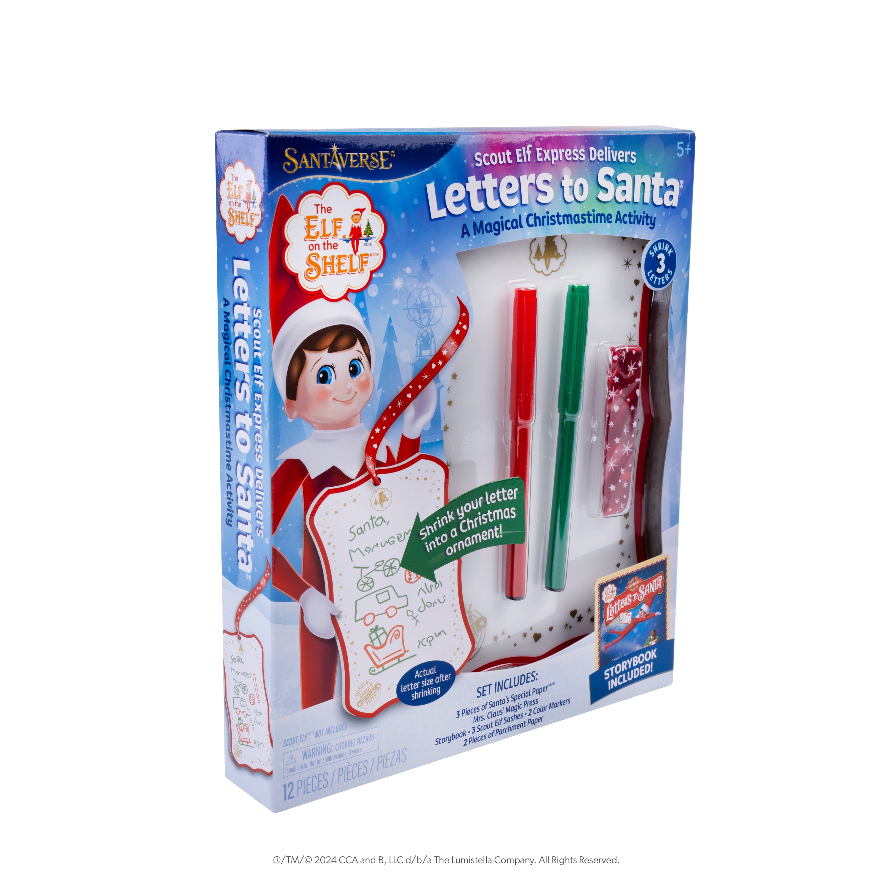 The Elf on the Shelf Letters to Santa Kit – Scout Elf Express Shrinking Letter Activity Set - Scout Elf not Included