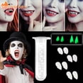 thumbnail image 2 of Halloween Cosplay Maquillaje Props Nightglow Dientes De Vampiro/Diablo Hombre Lobo Zombie Colmillos/DIY Sólido Dentadura Autoadhesiva Diente Falso/Resina Luminosa Pequeños Tigre, 2 of 4